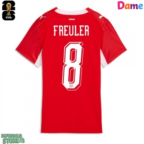 Schweiz Ruben Vargas #17 Replika Hjemmebanetrøje Dame VM 2026 Kortærmet